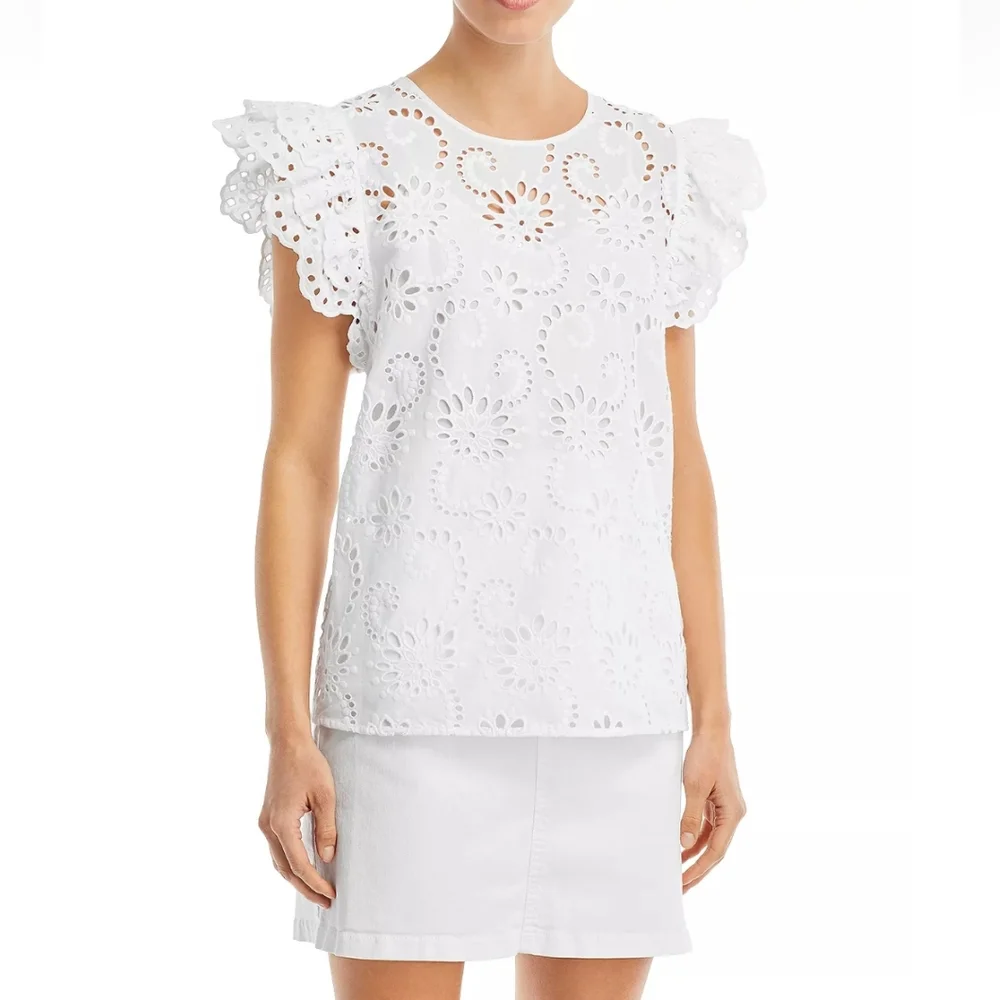 *SOLD* NWT HUGO BOSS | Flutter Sleeve Top (b) - Picture 1 of 3